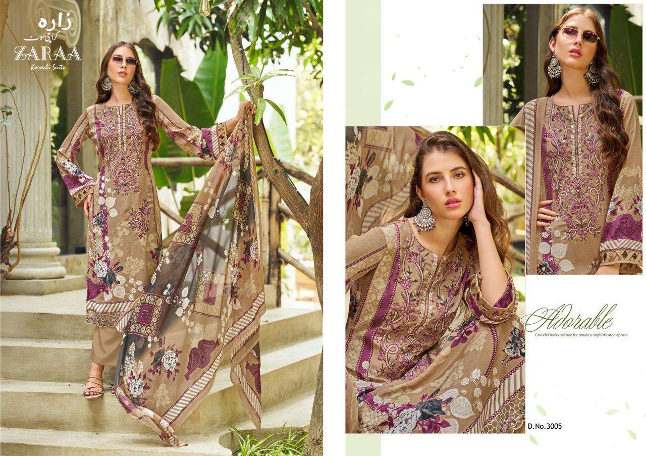 ZARAA HAFSA VOL 3 FRANCH CRAP DIGITAL PRINT SUIT FOR UNSTITCH CLOTH SURAT MARKET ZARAA HAFSA VOL 3 FRANCH CRAP DIGITAL PRINT SUIT FOR UNSTITCH CLOTH SURAT MARKET
